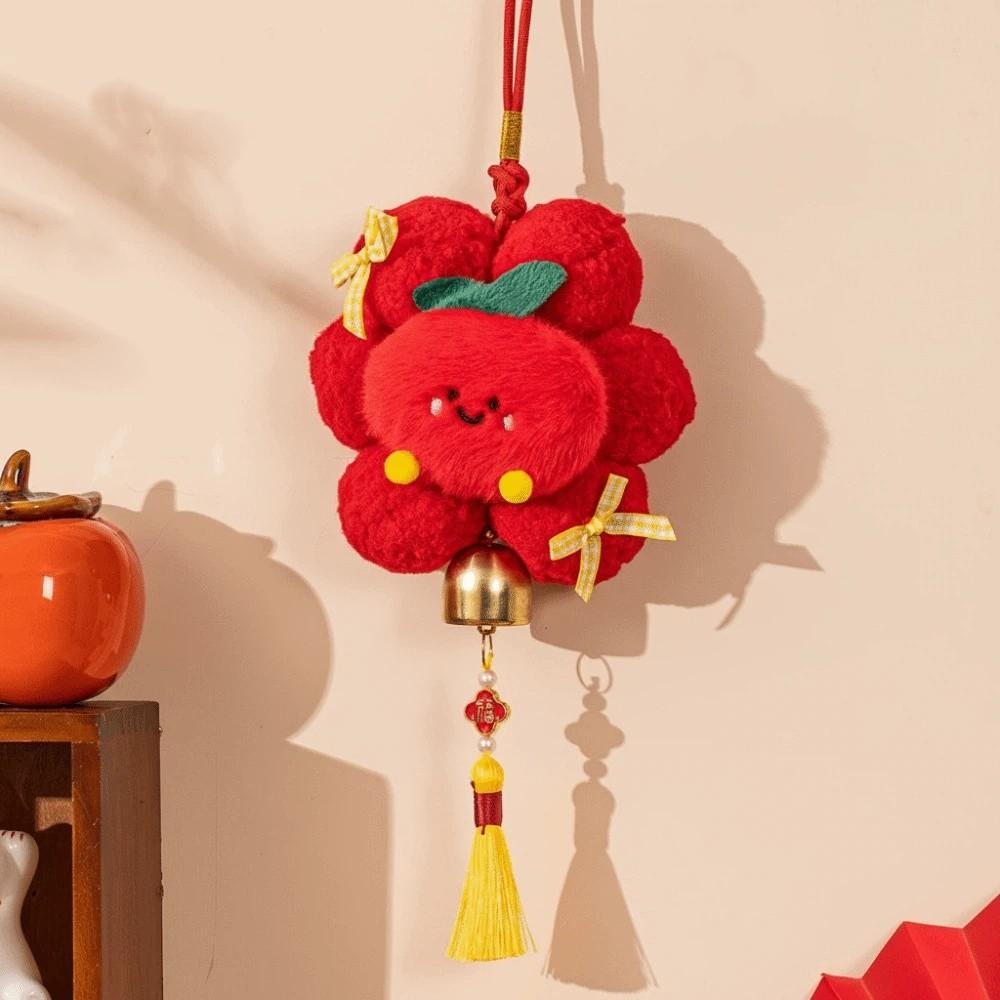 Traditional Chinese New Year Pendant Flower Shaped Bell Hanging Spring Festival Ornaments Chinese Style with Tassel