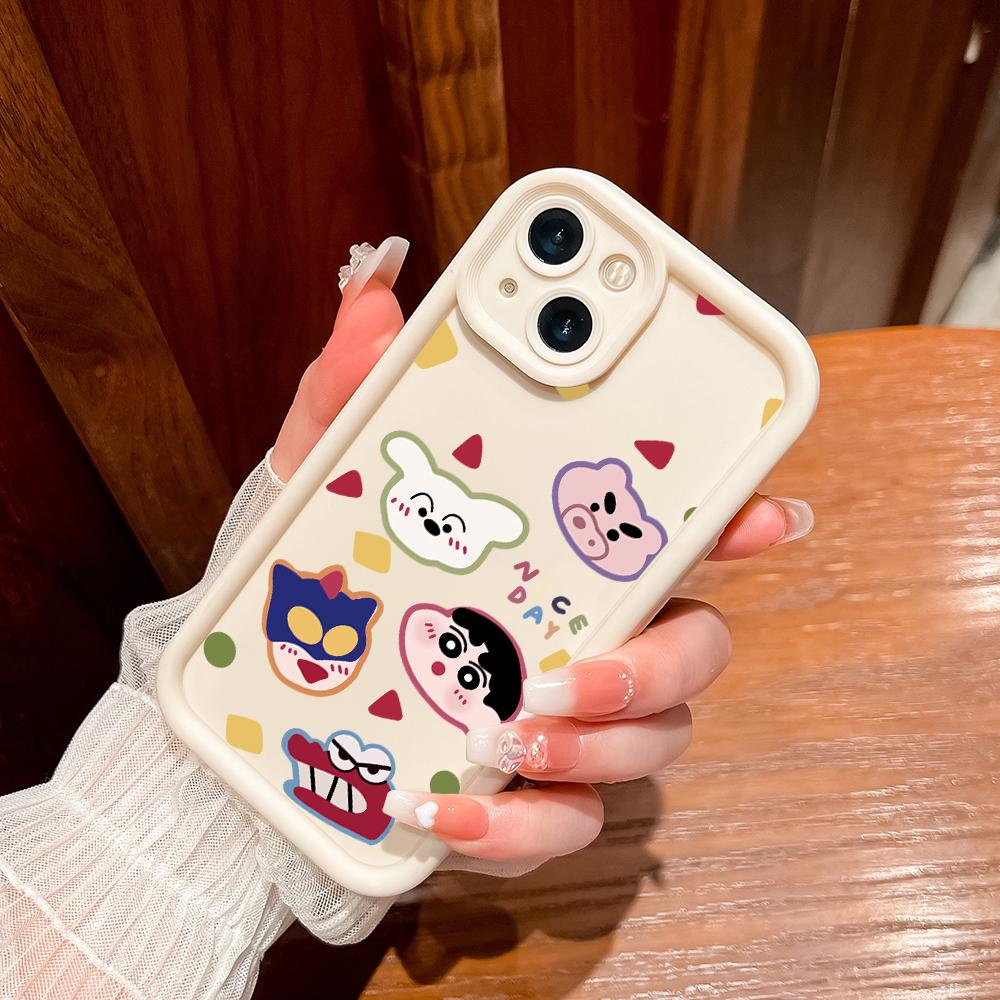 Soft Silicone Square Ladders Cartoon Pattern Full Cover Camera Protection Shockproof Case for Huawei Honor Xiaomi Redmi Samsung