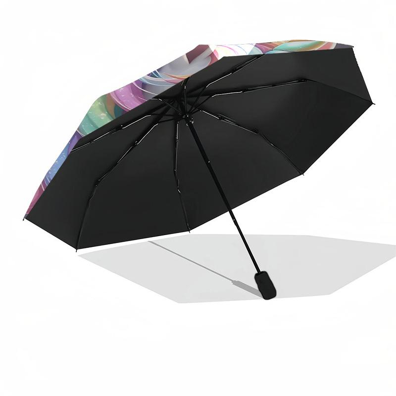 1pc Unicorn FantasyOpen/Close Umbrella-Windproof, Compact Travel Umbrella, Sturdy 8-Rib Shaft, Outdoor Accessory, 1121