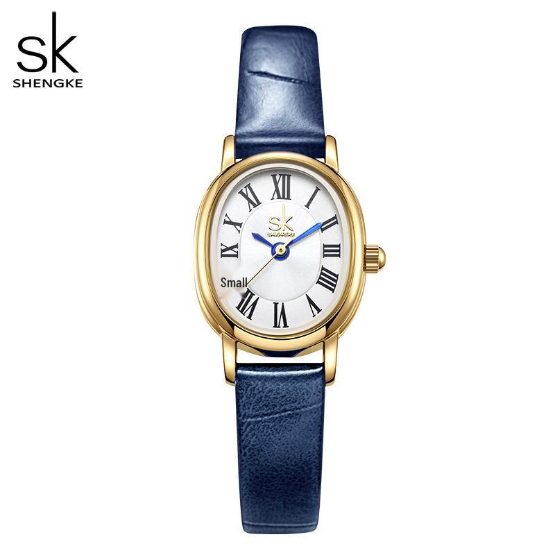 Stylish Women s Retro Oval Leather Strap Quartz Watch