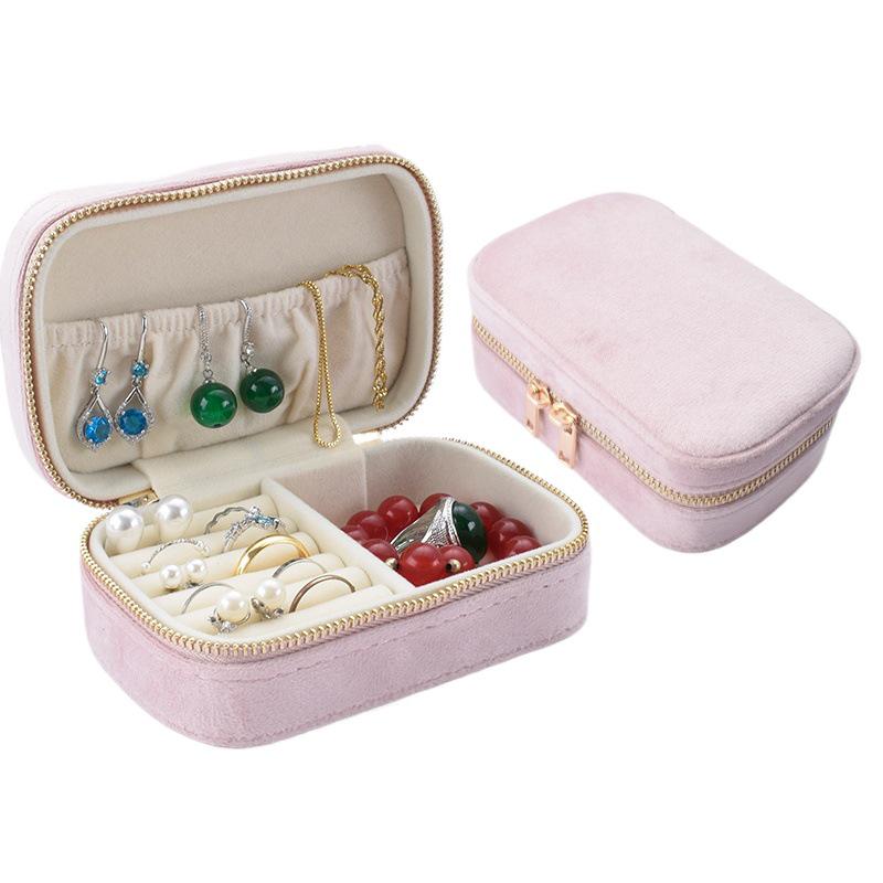 

2025 Portable Velvet Jewelry Storage and Ring Box