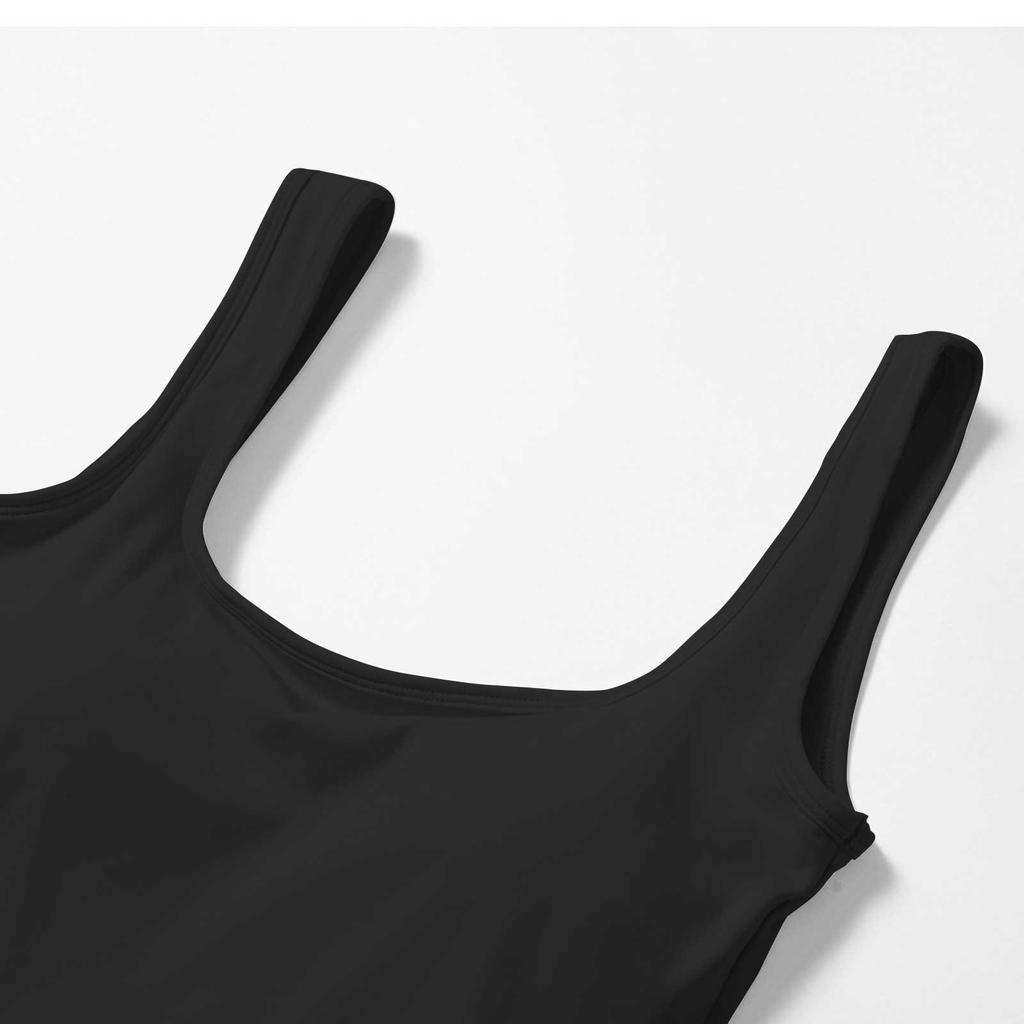 Women's Fashion Solid Color U Neck Sleeveless Vest Pocket Sports Jumpsuit