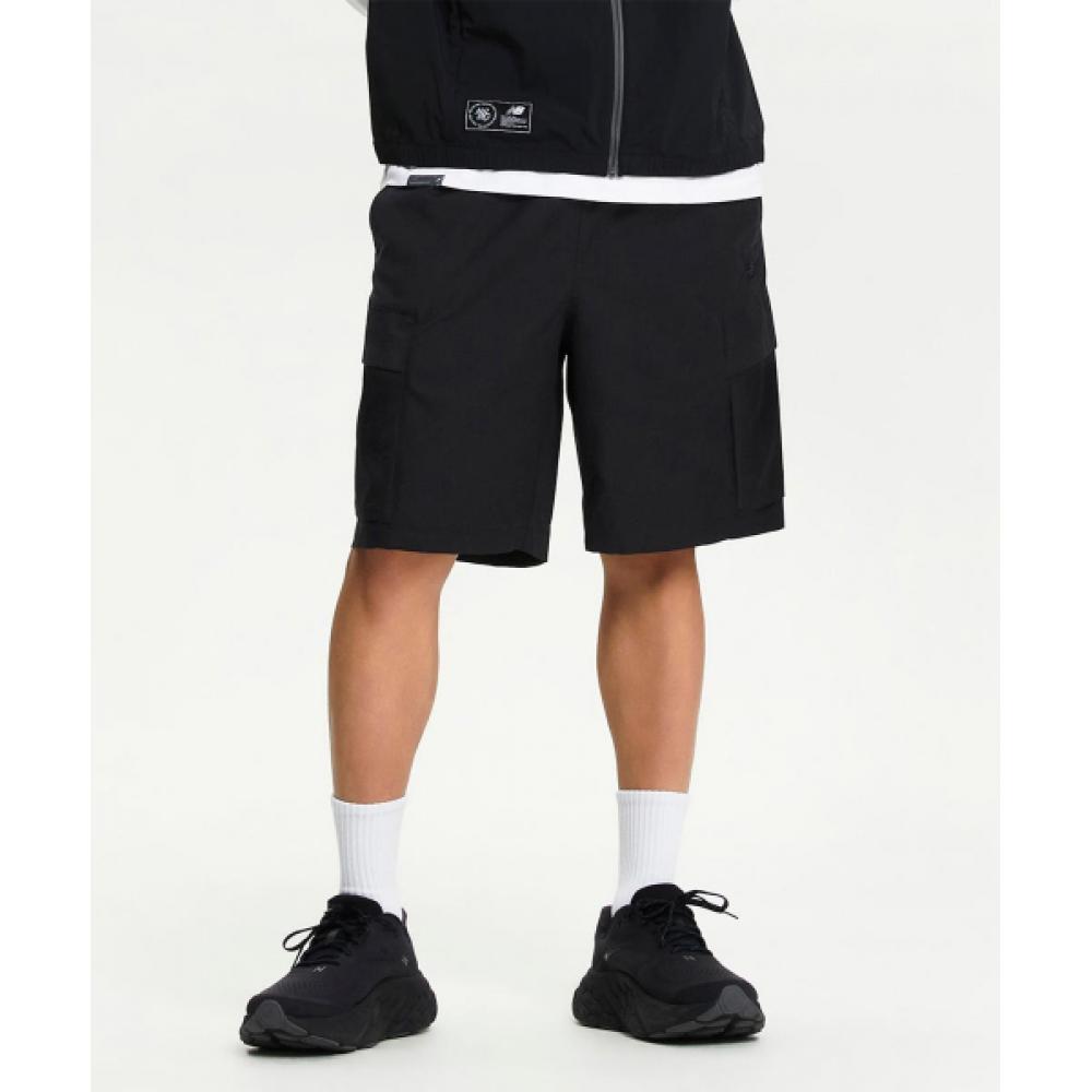 

NEW BALANCE NBNVE21513 UNI Хлопковые шорты-карго из 5 частей ЧЕРНЫЕ