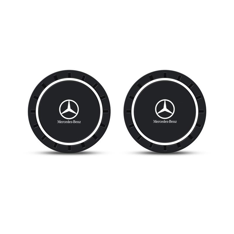 CQS1 For MERCEDES BENZ W211 W204 W210 W203 CLA GLACar Water Cup Pad Car Coaster Anti-Slip Drink Holder Mat Drink Holder Accessories