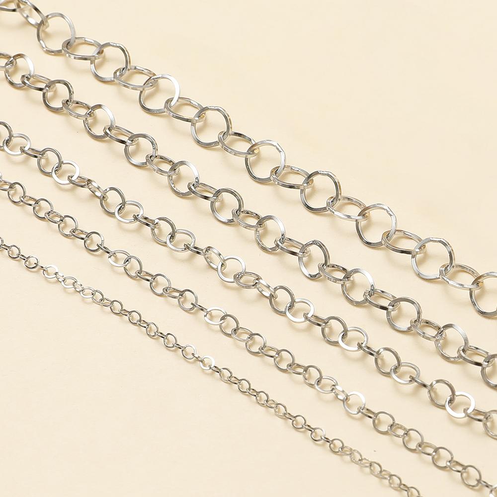 

2 Meters Gold Color Stainless Steel Polishing O-Ring Chain for DIY Jewelry Making Findings Materials Handmade Necklace Supplies width 2mm