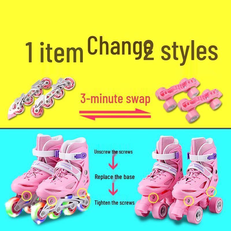 Banwei Adjustable Kids Roller Skates Set
