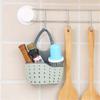 Hängender Abtropfkorb für die Spüle, verstellbar, Küchenzubehör, Gummi-Spülbeckentasche, Seifen-/Schwammregal, Wasserhahnhalter für Badezimmer, 1 Stück