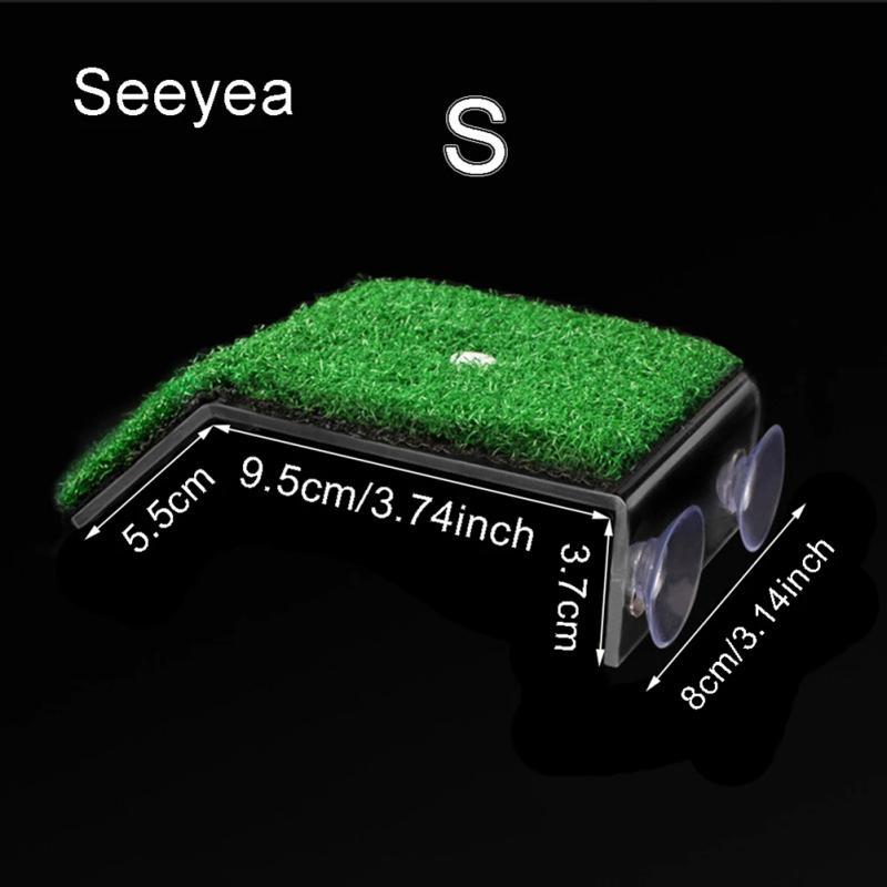 Платформа для купания черепах, имитация газона, стол для сушки черепах, аксессуары для аквариума, украшение