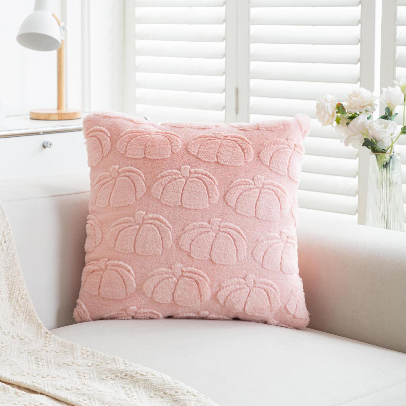 

Новая тыквенная подушка ХэллоуинКроличий мех Плюшевая наволочкаОсень Диванная подушка Подушка S