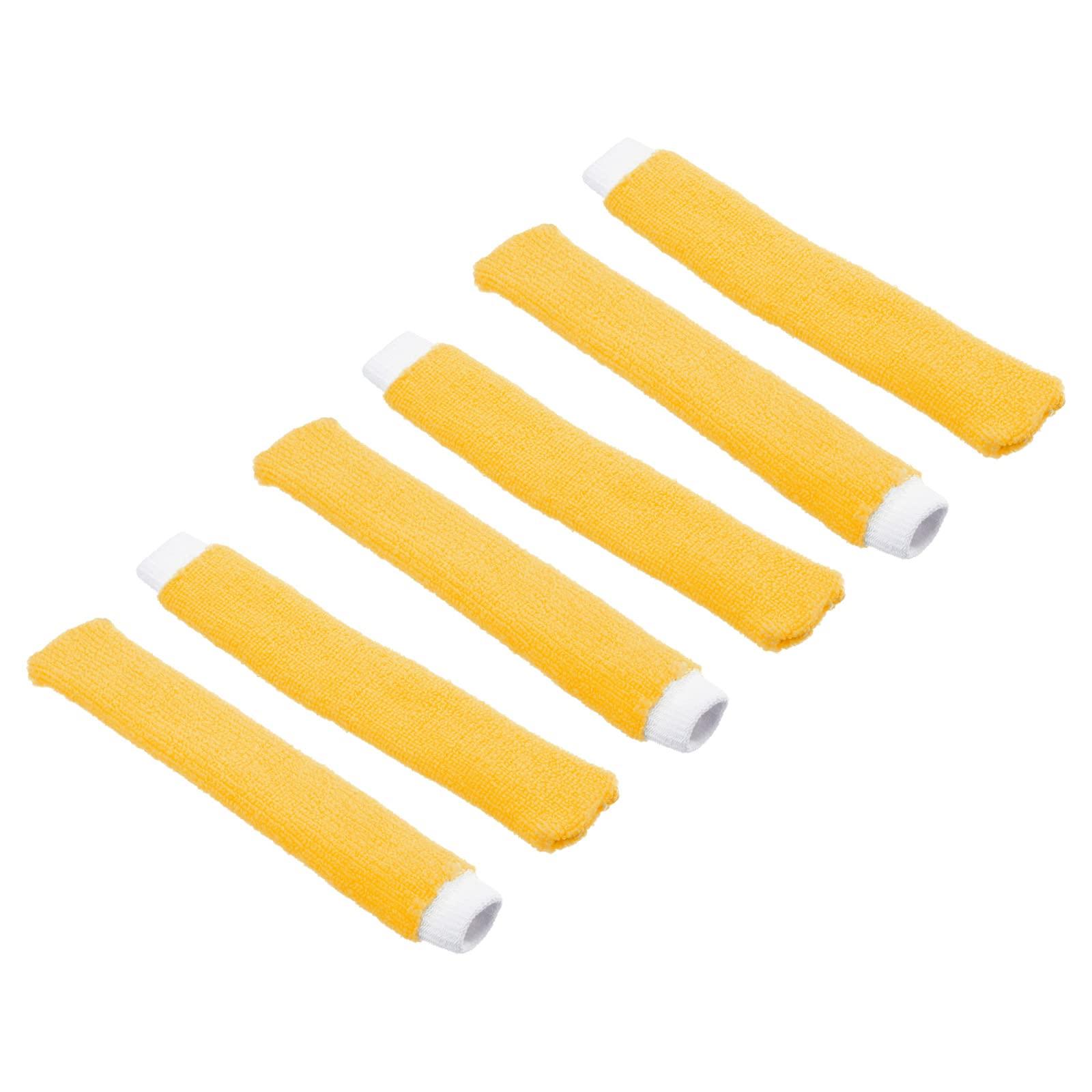 

PATIKIL Cotton Feel Badminton Towel Nylon Tennis Racket Overgrip Racket Grip Hand Sweatband for Golf and Bike Yellow Grips, 6-Piece Glue, Non-Slip