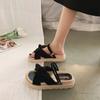 Fashion New Style Fairy Style Lady Summer Slippers Thick Platform Flat Sandals with Butterfly-Knot Summer Flip Flops Sandals Women Shoes