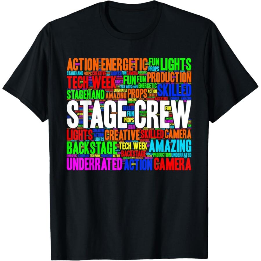 Stage Crew Stagehand Theatre Word Art T-Shirt S