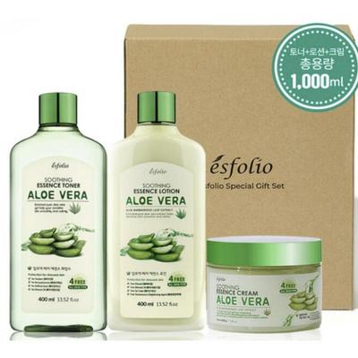 Aloe Vera Soothing Skincare Set (Toner + Lotion + Cream) – Hydrating & Calming Solution for Inner-Dry Skin