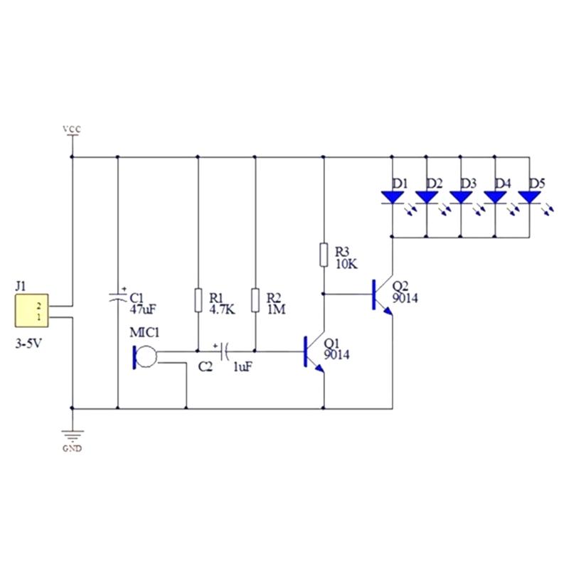 Sound Activated LED Light Module Assembly Set For STEM Education Circuit Design And Sound Visual Synchronization