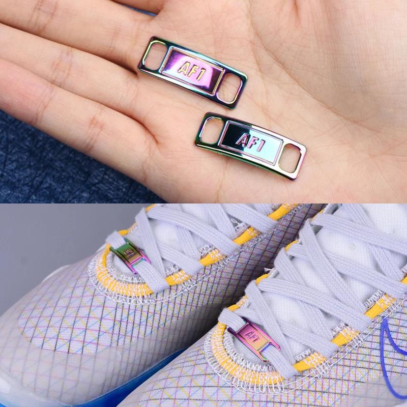 2pcs/pair Metal Shoelace Buckle for AF1 Sneakers DIY Lace Lock Accessories Shoelaces Buckle Kit for Customizable Sneaker Laces