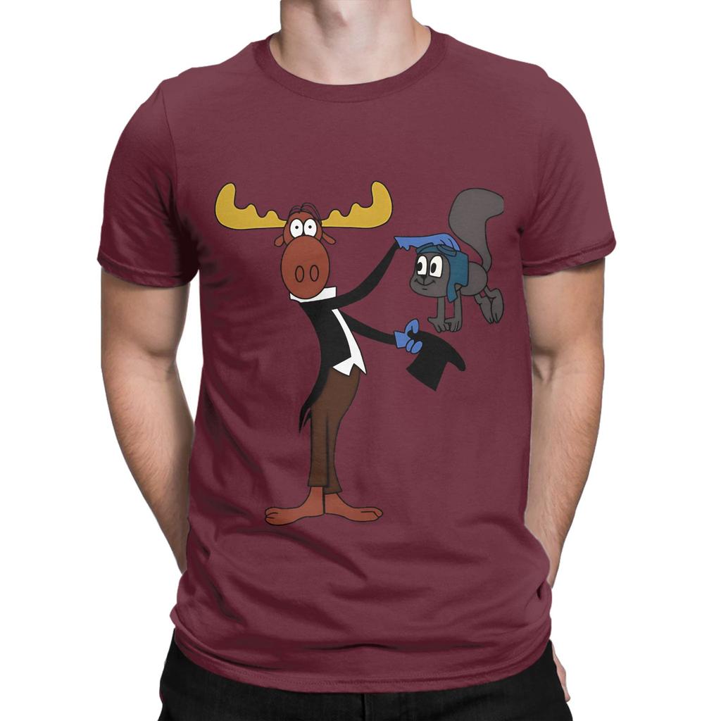 rRocky Bullwinkle Show Funny Graphic 100 Cotton TShirt The Adventures of rRocky and Bullwinkle Tees Tops For Unisex