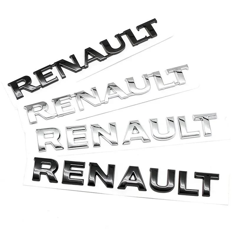 Hub Caps For Renault Megane 2 3 4 RS Grand Scenic Clio Captur Duster Trafic Logan 3D ABS car Letter Rear tail trunk Emblem badge
