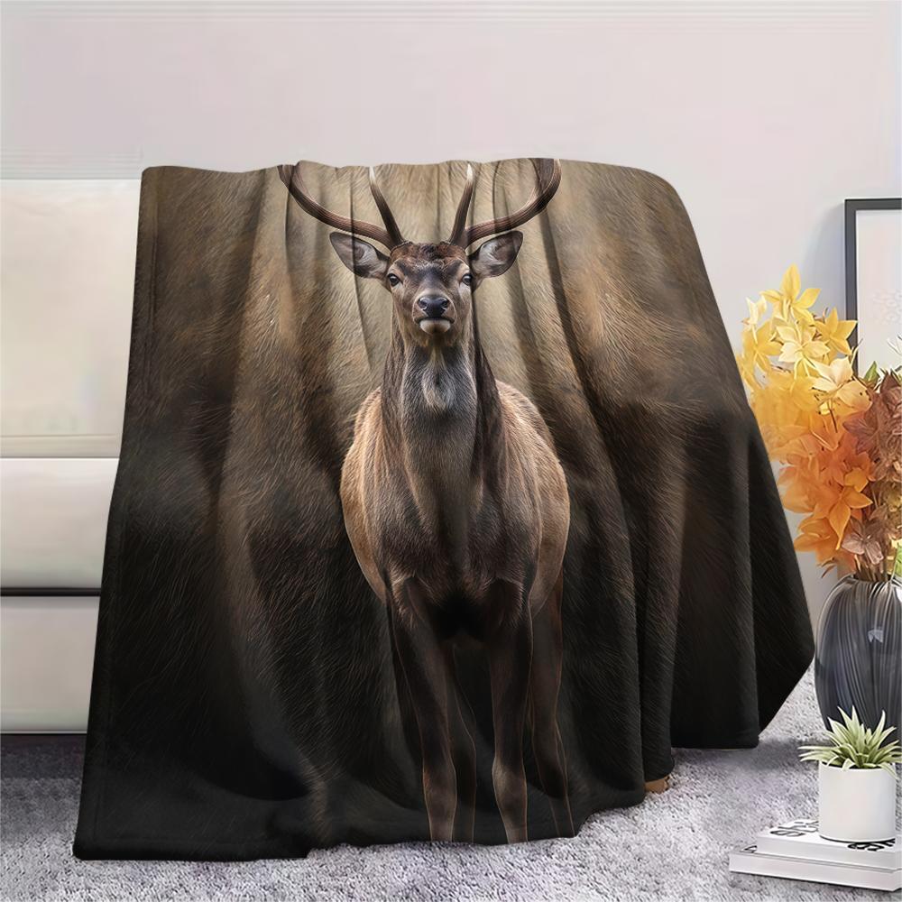 1 Peça Manta de Flanela com Estampa de Desenho Animado, Alta Qualidade Confortável para Todas as Estações, Decoração de Casa, Calor e Conforto, Perfeita para Presente de Natal Aniversário