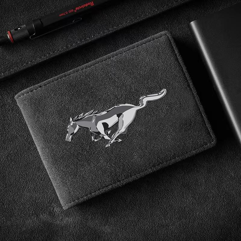 Car Driver License Cover Suede Anti-Fur Car Driving Documents For Ford Mustang Universal Big Size Mustang Shelby GT Car Accessories
