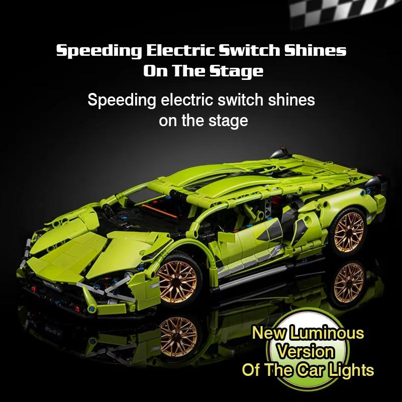 Neu 1280Pcs Technische Bausteine Racing Auto Modell Fernbedienung Elektrische RC Auto Version Optional Bau Spielzeug Für Jungen