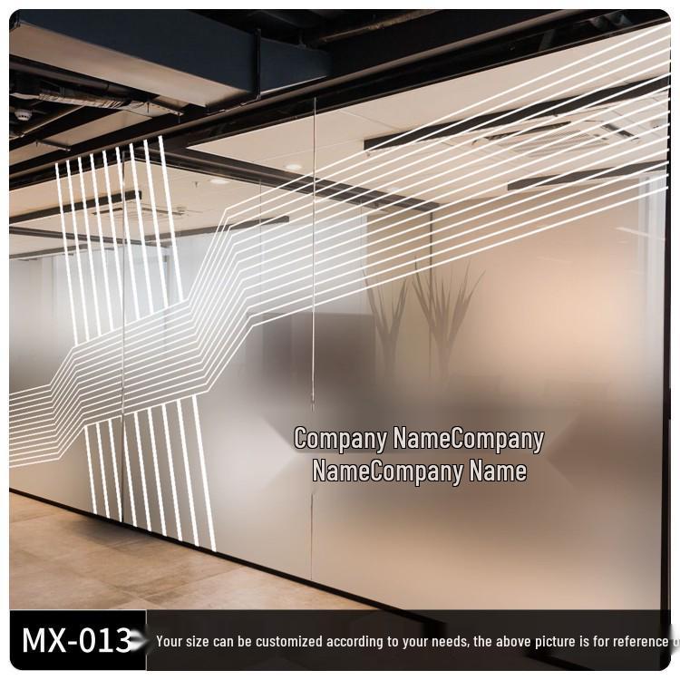 Gradient Frosted Glass Film: Semi-Transparent Office Partition Sticker.