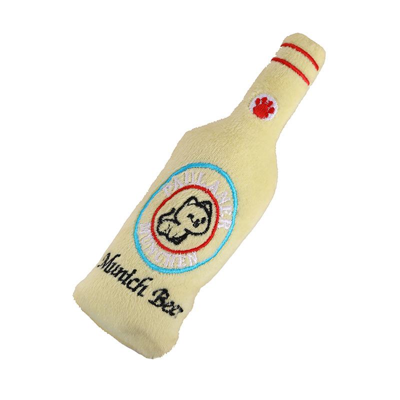 

Beer Bottle Plush Cat Mint Toy Soundpaper Pet Catnip Small Toy Supplies жёлтый