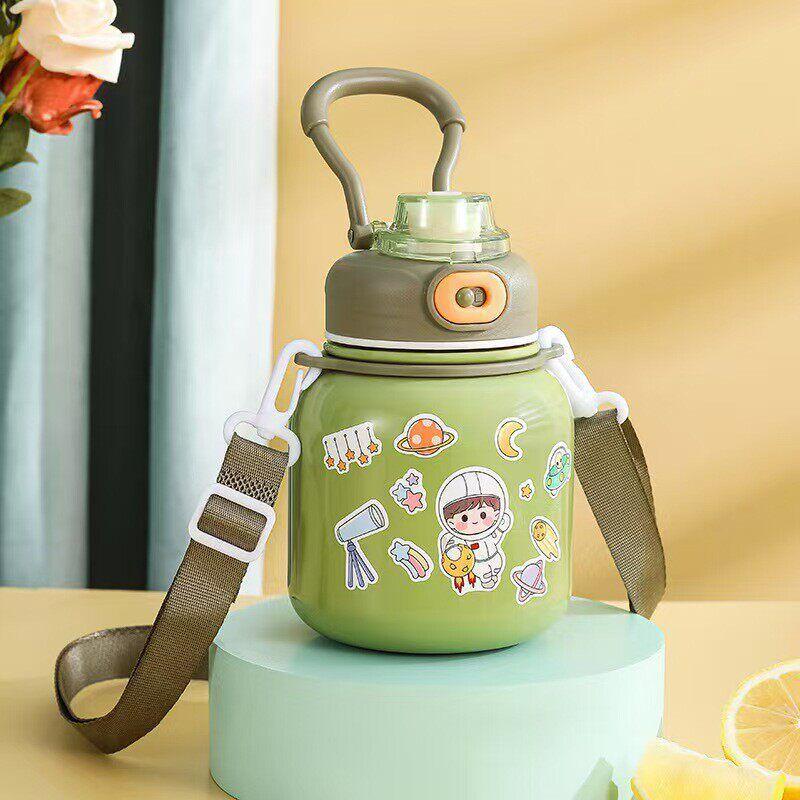 Cup Portable Outdoor Crossbody Strap Student Children's Cups School Special Large Capacity Vacuum Cup Straw Manufacturer