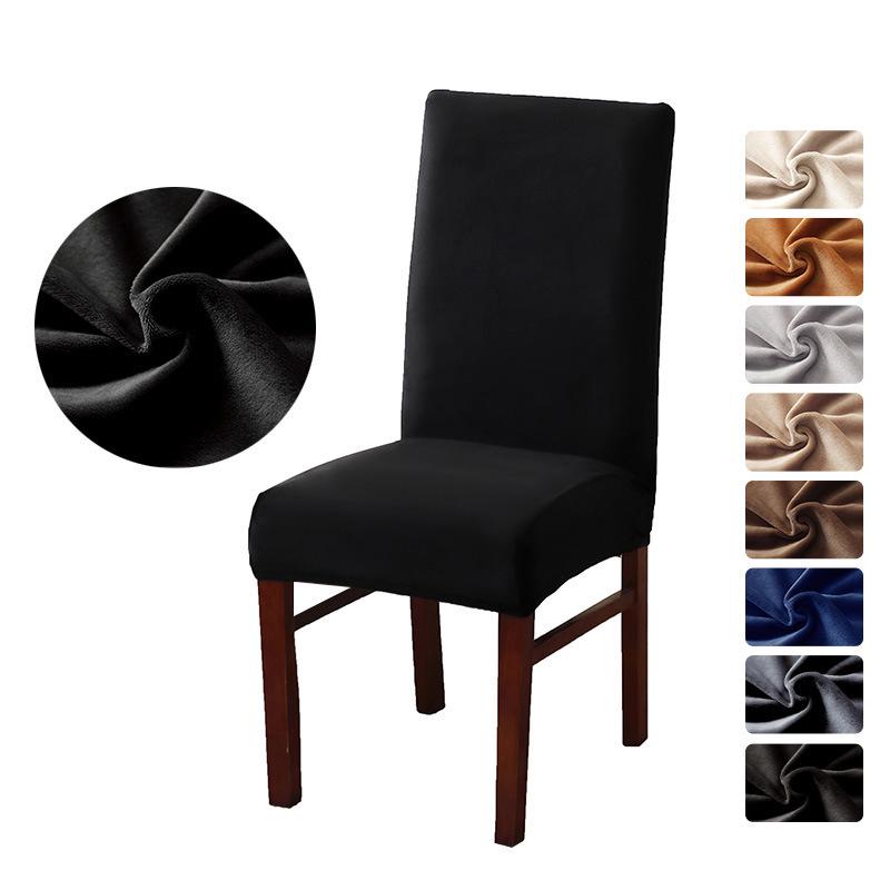 Multi-Season Waterproof Velvet Chair Cover for Home, Restaurant, or Hotel