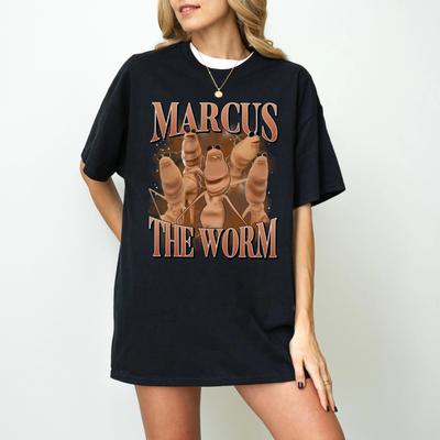 T-shirt Marcus Il Verme Divertente T-shirt Meme Marcus Il Verme Felpa Brain Rot Merchandising Marcus Il Verme Maglietta Meme Divertente