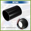 3.75" ID 6" Length 4-Ply Reinforced High Temp Straight Coupler Silicone Reducer Hose Black for Car Intercooler Intake Piping Vehicle Components