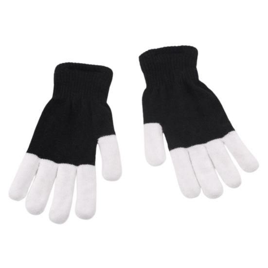 1 Pereche Mănuși LED Luminoase pentru Adulți Copii Recuzită Petrecere Tricotate