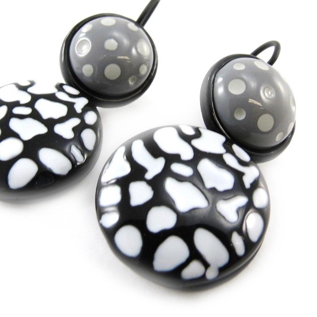 NOA [J1761] - Boucles Créateur 'Safari' noir blanc