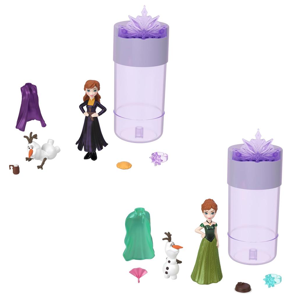 DisneyFrozen Snow Reveal Water Snow Magic (Surprise Collection 2 Mini Doll) [Surprise Pack] [Dress-up Doll] [Mini Doll, Accessory Set] [Ages 6 and
