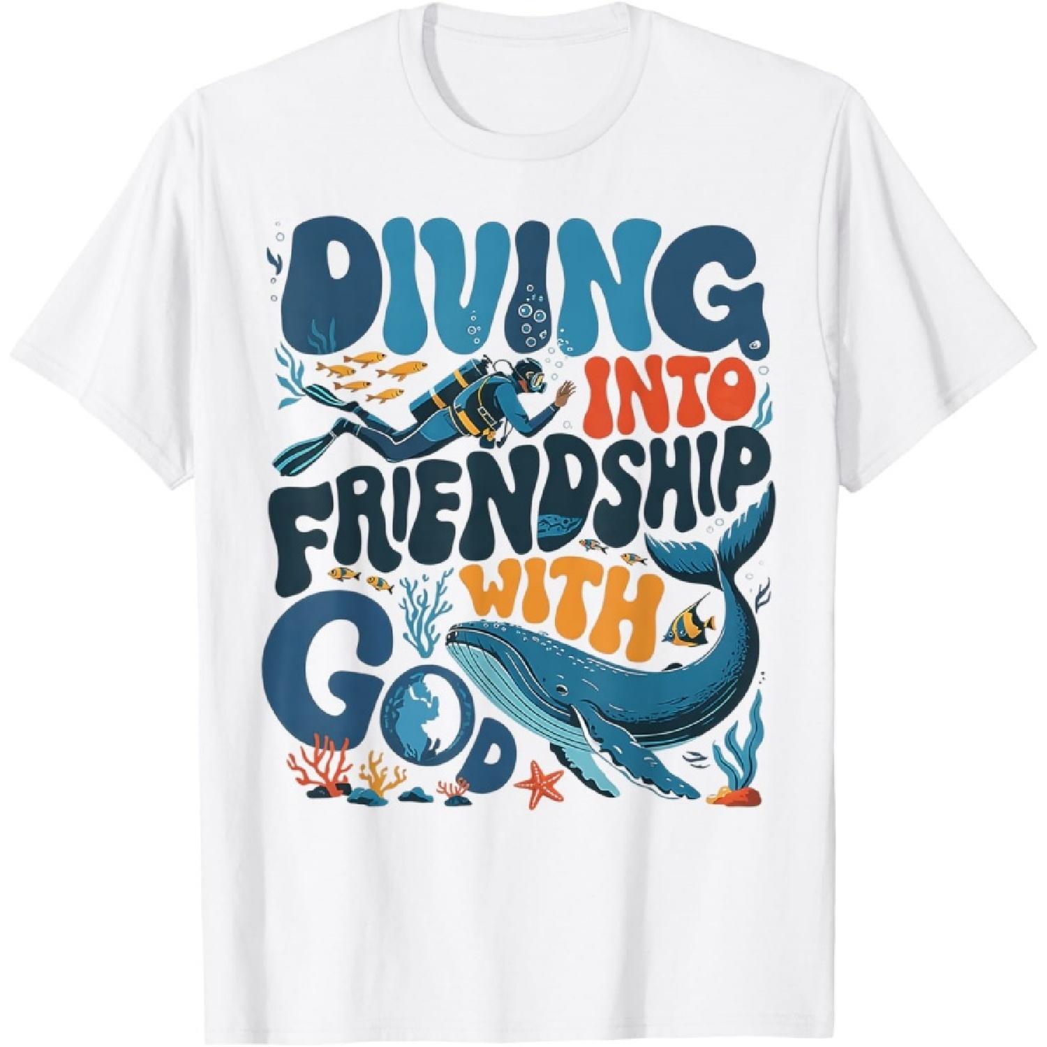 Diving Into Friendship With God Beach Scuba VBS 2025 T-Shirt S