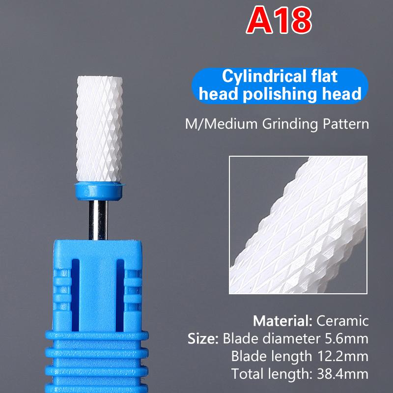 Ceramic Milling Cutter Nail Drill Bit Electric Manicure Pedicure Mill Bits Machine Files Nail Art Tools Equipment