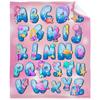 Cartoon Truck Letters Digital-printed Polyester Bedroom Velvet Flannel Soft Sofa Cover Blanket Fleece Soft Sofa Cover Blankets