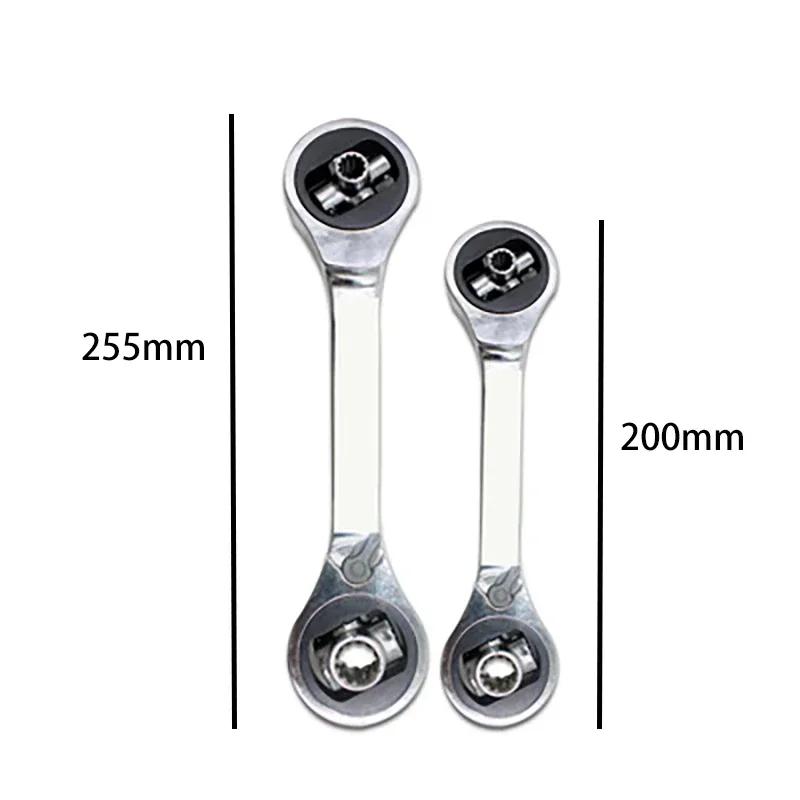 52 in1 Double Head Wrench Socket Wrench Rotary Spanner Work 360 Degree Rotation Spanner Universal Furniture Car Repair Hand Tool