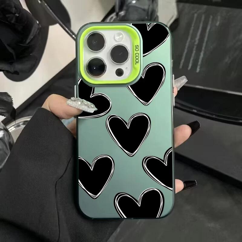 Heart-shaped IPhone 17 Pro Phone Case, 16E/15/14/13 Laser-cut, Apple 11Xs Max/plus