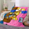 1Pc Simpsons Family Blanket Soft And Comfortable Casual Warm Camping Travel Christmas Halloween Gift M921683