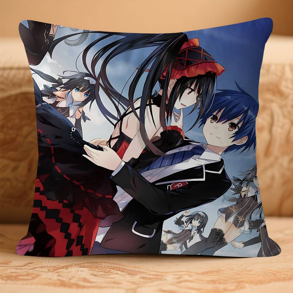 Anime D-DATE-A-LIVES Kudde Gåvor Hemmakontor Möbler Sovrum Soffa Bil Kuddfodral Fodral 45x45cm