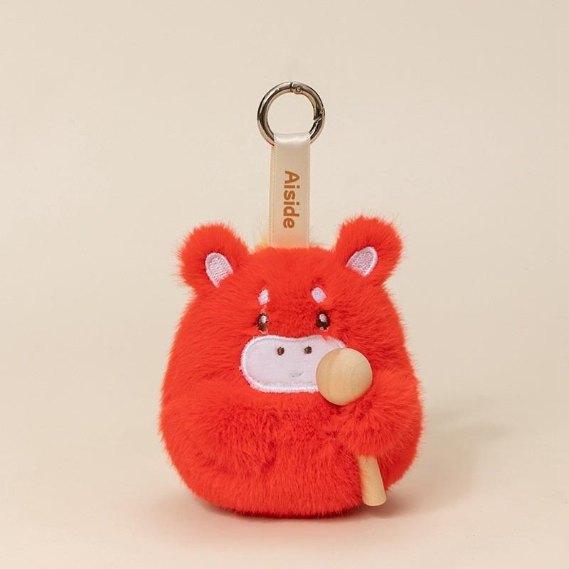 Knock On The Wooden Fish Plush Keychain With Soft Polyester Filling For Gift And Decoration