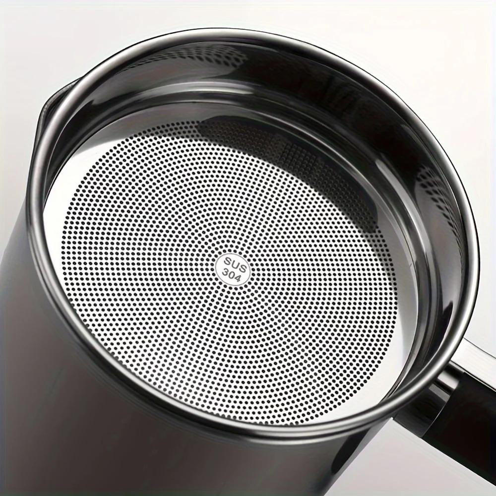 Stainless Steel Oil Strainer Pot Container with Fine Mesh Jug Storage Can with Filter with Base Cooking Oil Pot Kitchen Tools