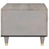 Coffee Table Gray 80 X 50 X 40 Cm Solid Mango Wood