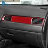 Real Soft Carbon Fiber Trim Sticker LHD Rhd for Mitsubishi Outlander 2013-   Drive's Passenger's Air Outlet Frame