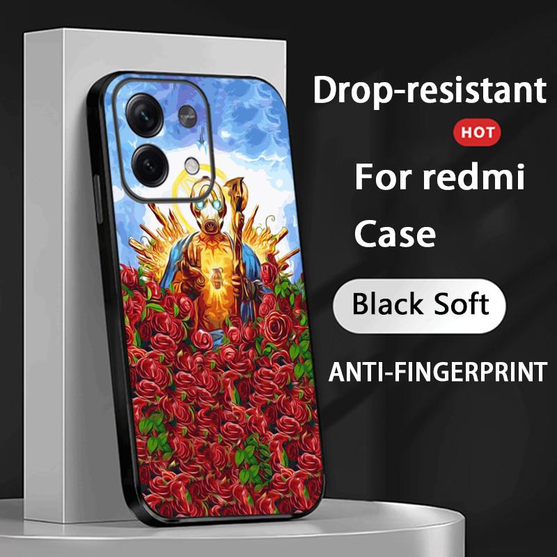 

B-border-lands hot game poster pattern Phone Case For Redmi Note 14 13 12 11 Pro Plus S 5G 14C A3 Soft Black Phone Cover Redmi Note 13 Pro+ 5G