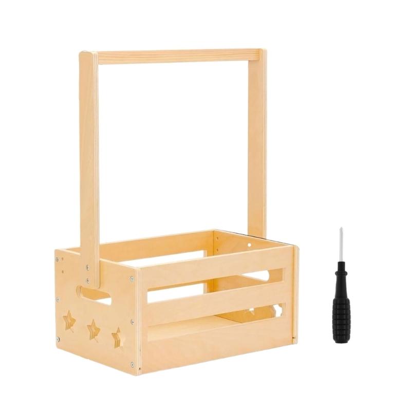 Деревянная подарочная корзина для детского праздника органайзер для шкафа в детской коробка для хранения одежды игрушек рождественский подарок для новорожденных 1990₽