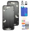 Scocca Posteriore per iPhone 15 (6,1 pollici) con Cover Posteriore in Vetro, Telaio Centrale, Vassoio SIM e Strumenti di Riparazione