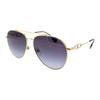 Burberry B. Monogram Exclusive Wzór Logo Seria Metalowe Okulary Pilotki Damskie Okulary Złoty Ciemnoszary Gradient B3128-1109-8G