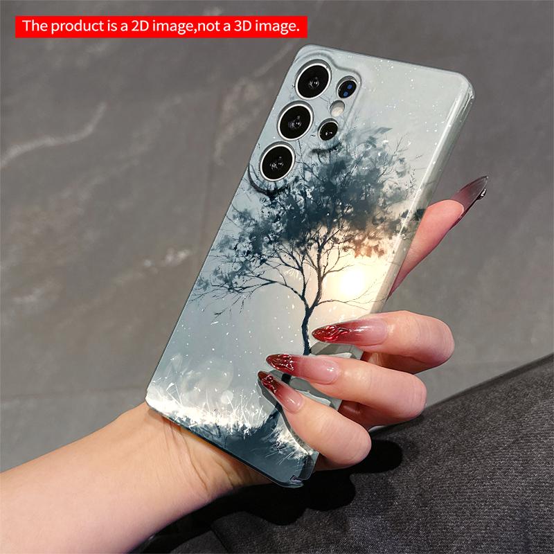 2DFlat Samsung Phone Case Solitary Tree In Misty Light Applicable To Galaxy S22 S23 S24 S25ULTRA S26 A12 A13 A14 A15 A16 A34 A35 A54 A55
