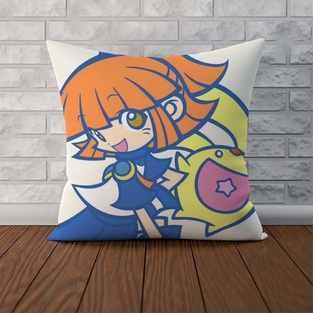 Puyo Pop Fever Pillow Case For Car Sofa Decorative Home Doublesided Print Plush Square Throw Pillow Cushion Cover